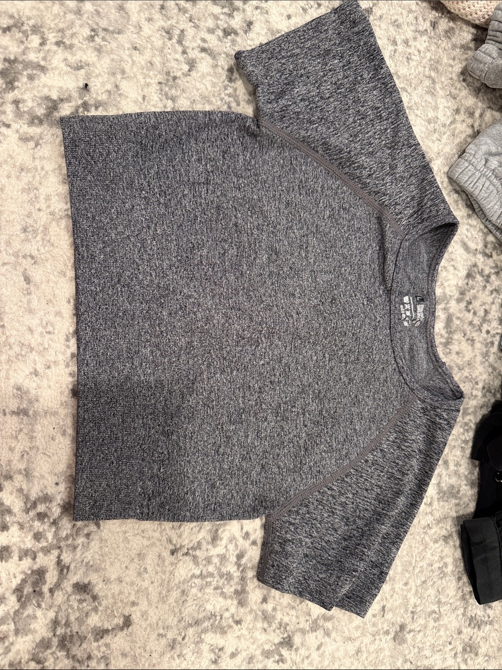 SHEIN Gray Heather Crop Top Workout